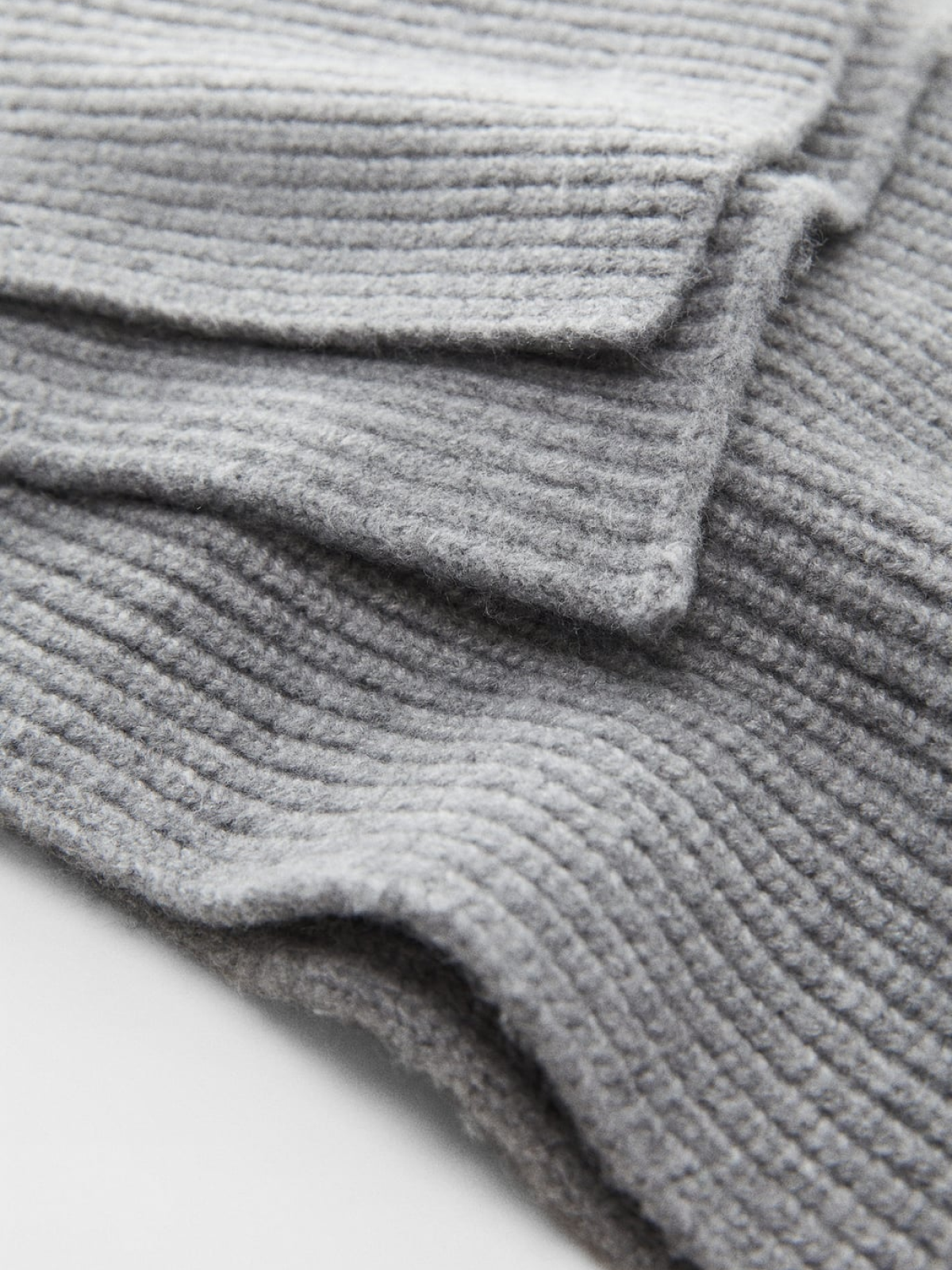 Ribbed wool-blend scarf