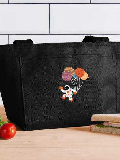 Spaceman Planet Balloons on Lunch Bag