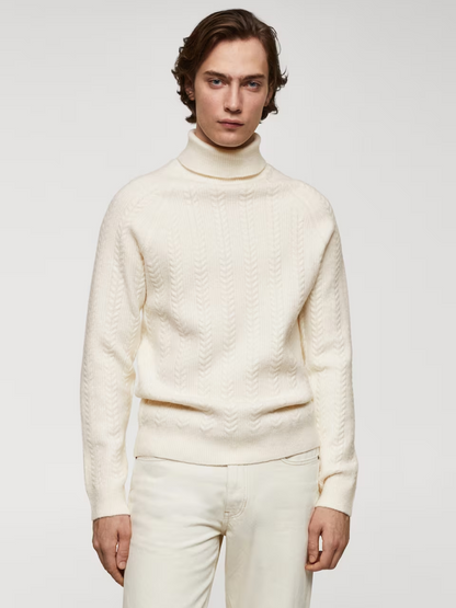Twisted turtleneck sweater