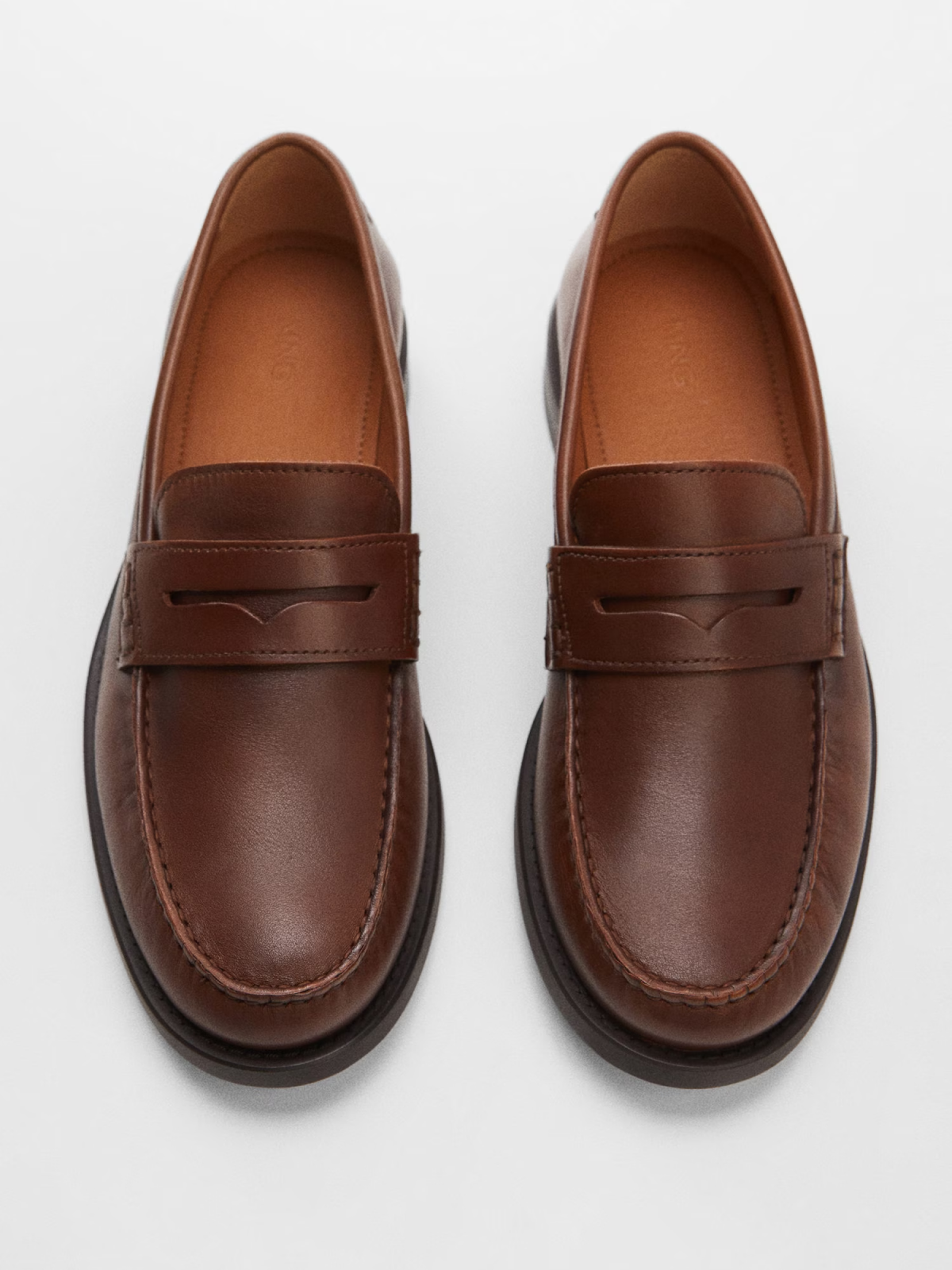 Leather penny loafers