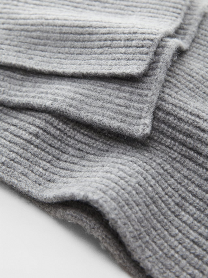Ribbed wool-blend scarf