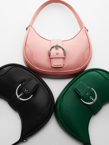 Buckle bag with double handle