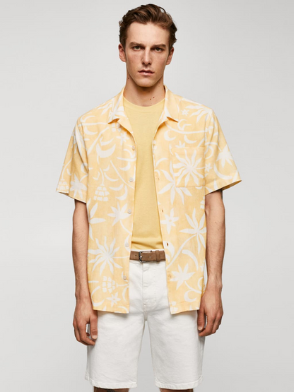 100% cotton Hawaiian-print shirt