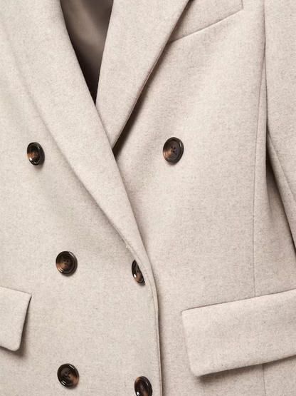 Wool double-breasted coat