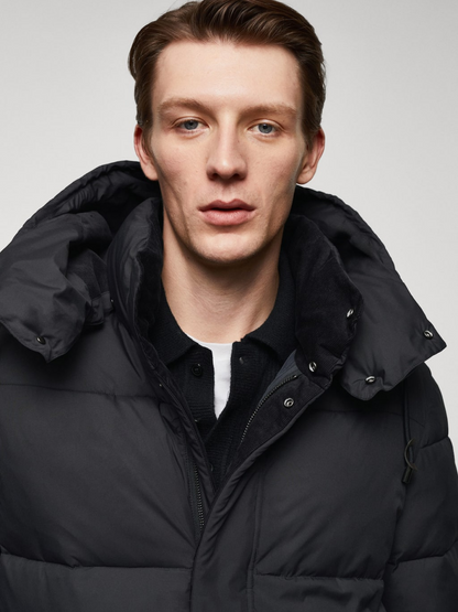 Water-repellent quilted parka